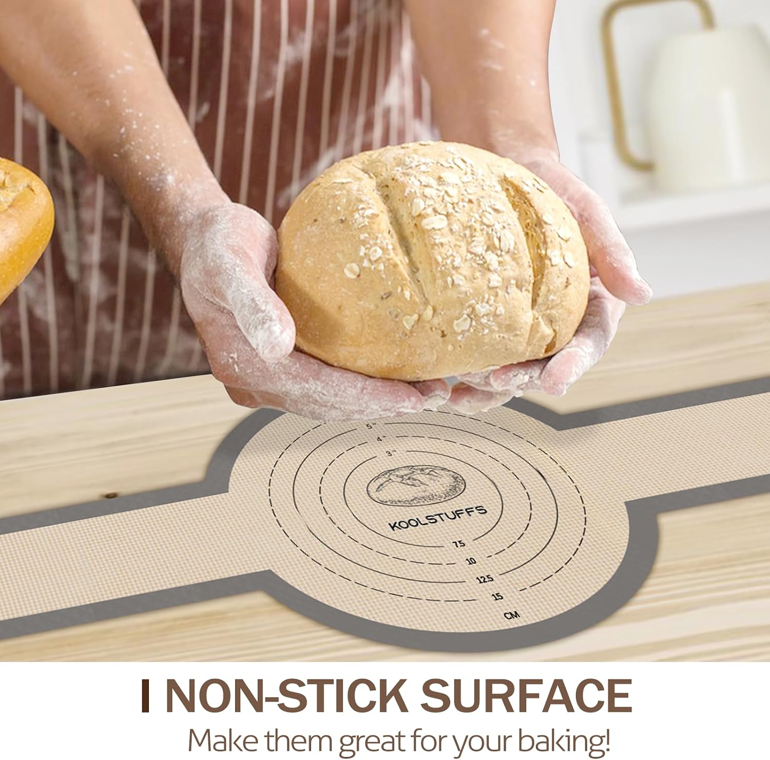 Koolstoffs Sourdough Silicone Bread Sling for Dutch Oven, 2 Pack
