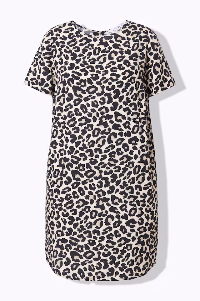 Leopard Print Short Sleeve Minidress