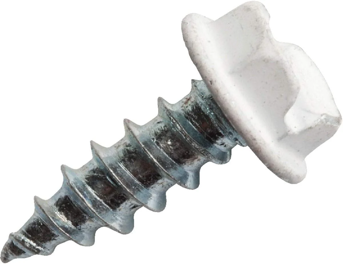 Scroo #8 x 1/2-in Hex Head Self-Drilling Screws, GS Blue (100-Pack)