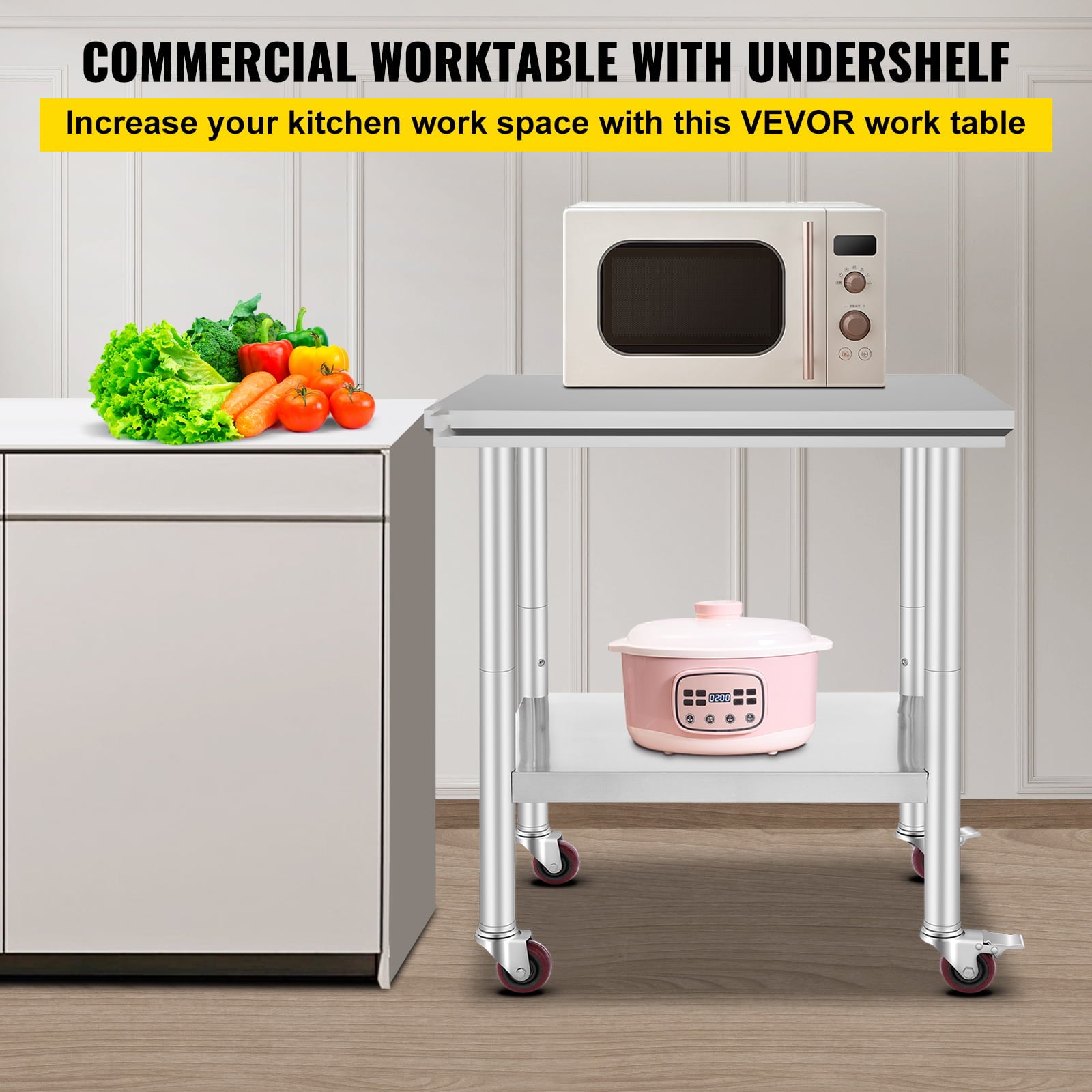 Stainless Steel Work Table |30x24inch | Food Prep NSF | Utility Work Station