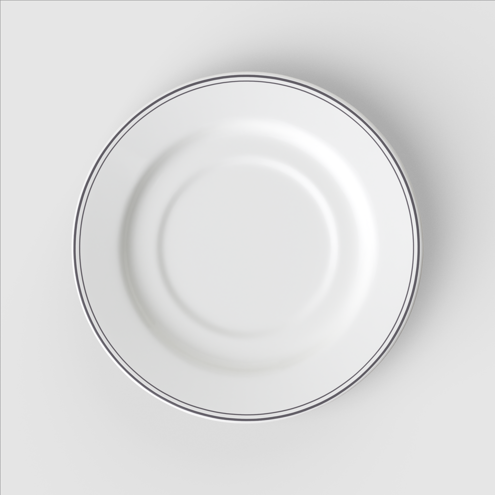 Design Naif Soup cup saucer - Multi-colored, 7.4'', Premium Porcelain