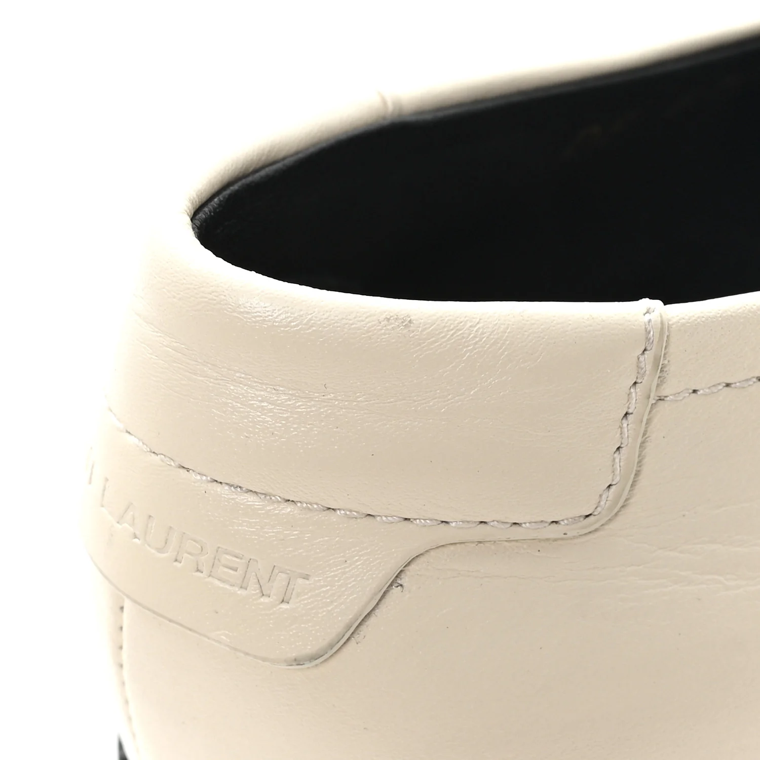 Calfskin Penny Loafers 41.5 Pearl