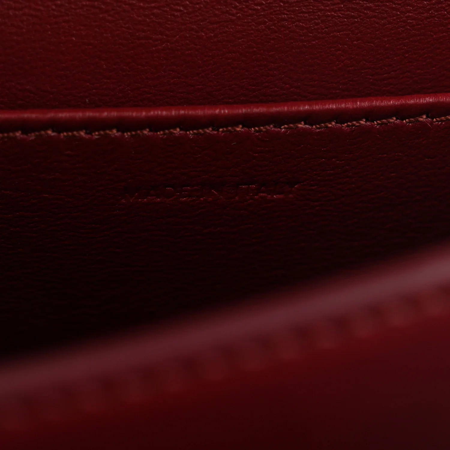 Liege Calfskin Teen Classic Box Flap Bag Burgundy