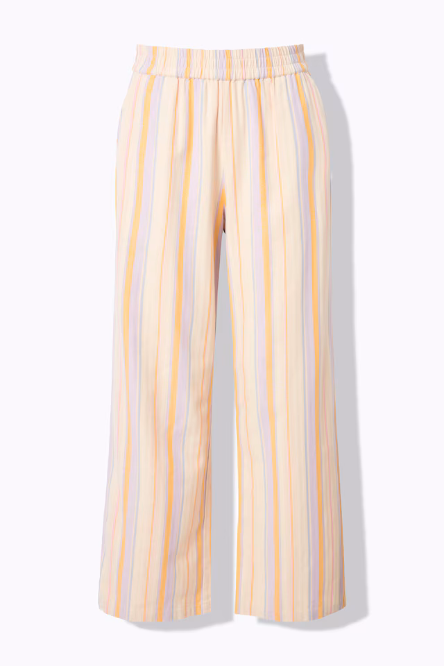 Striped Elastic Waist Pants