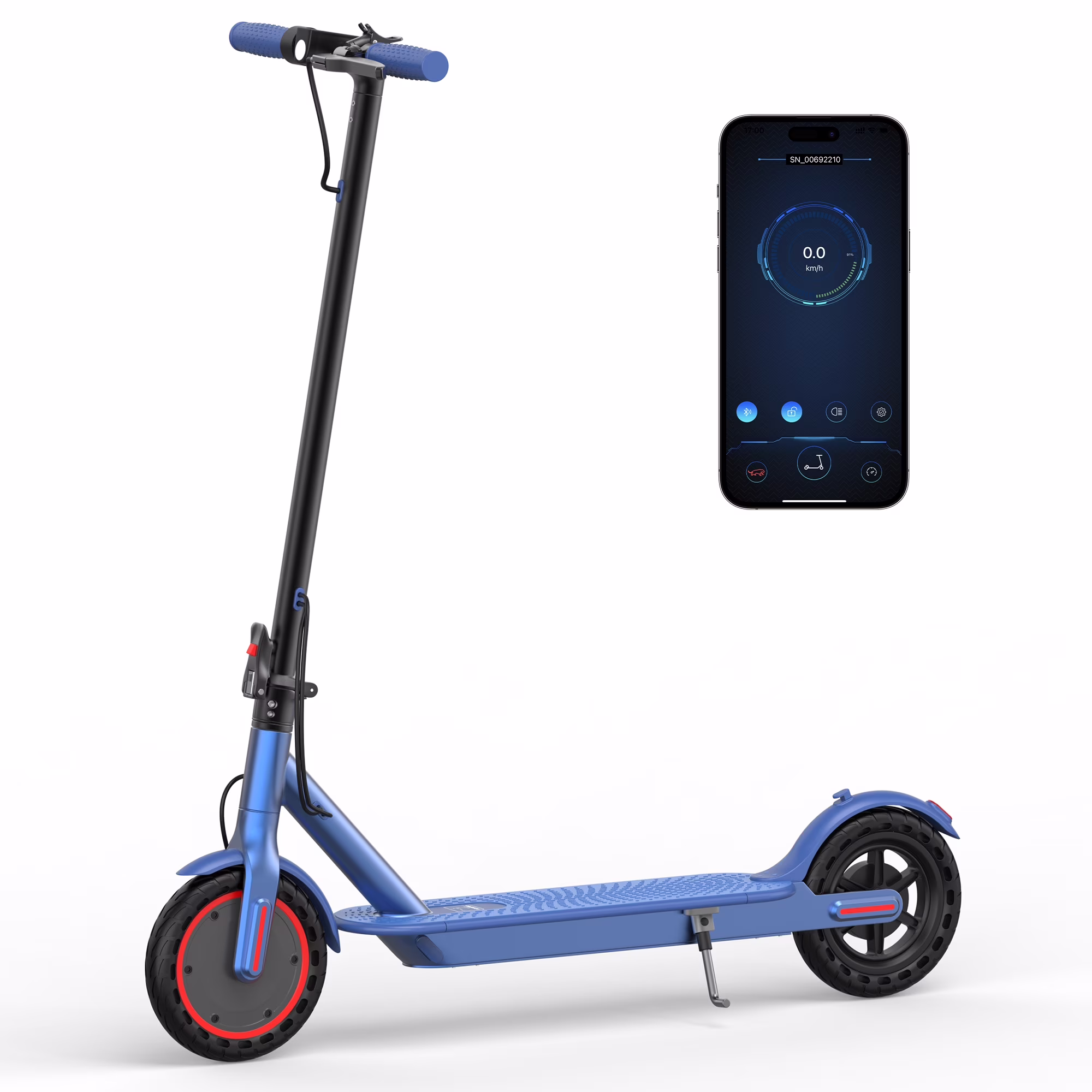WHITE ES80 350W 8.5' Foldable Electric Scooter for Adults and Child, 21 Miles Range(White) - Image 5
