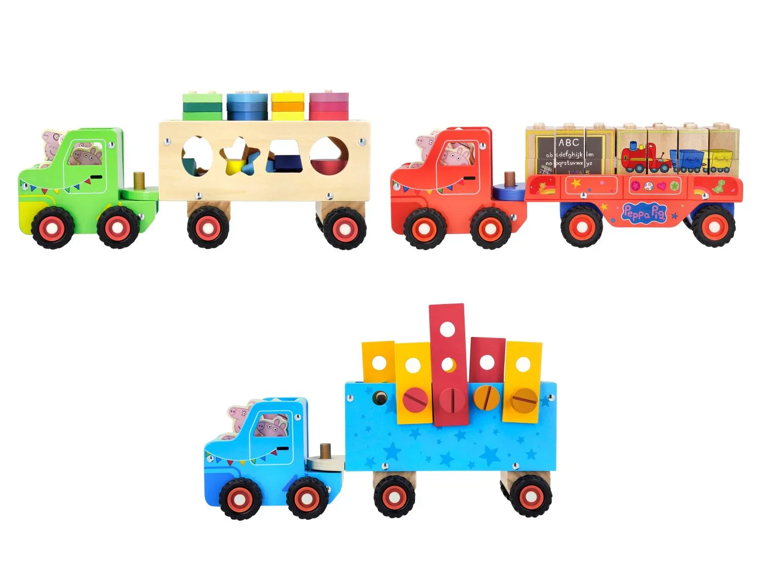 Camion en bois avec remorque