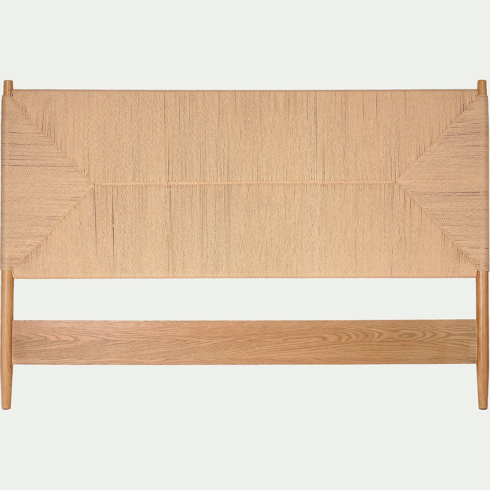 ESTACA - Tête de lit en chêne et corde L165cm - bois clair