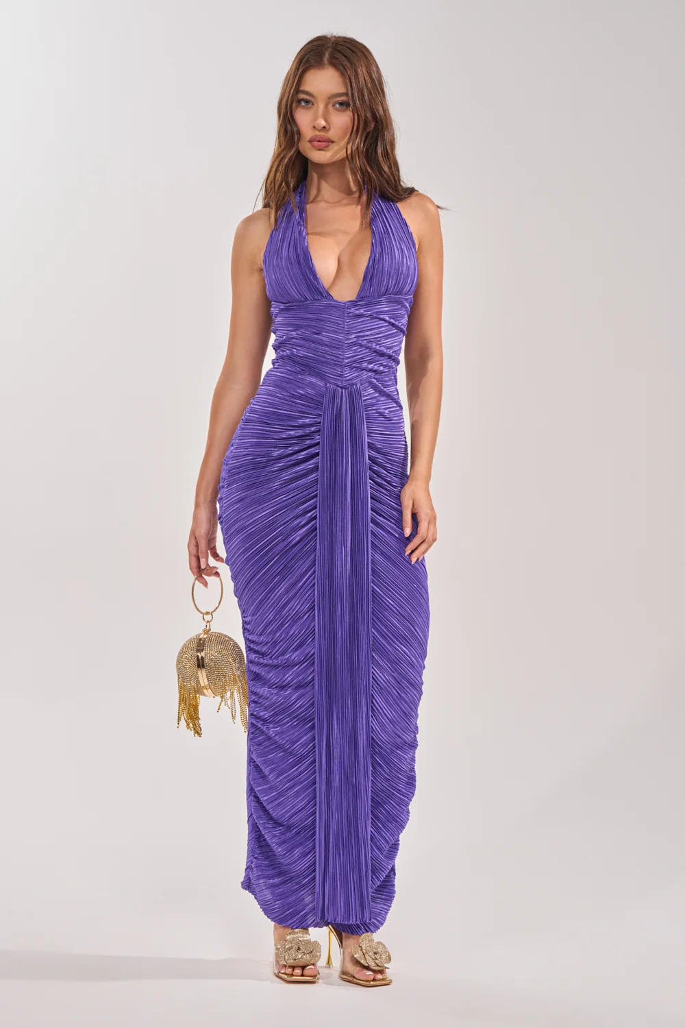 TILL SUNRISE MAXI DRESS IN DEEP PURPLE - Akira Store