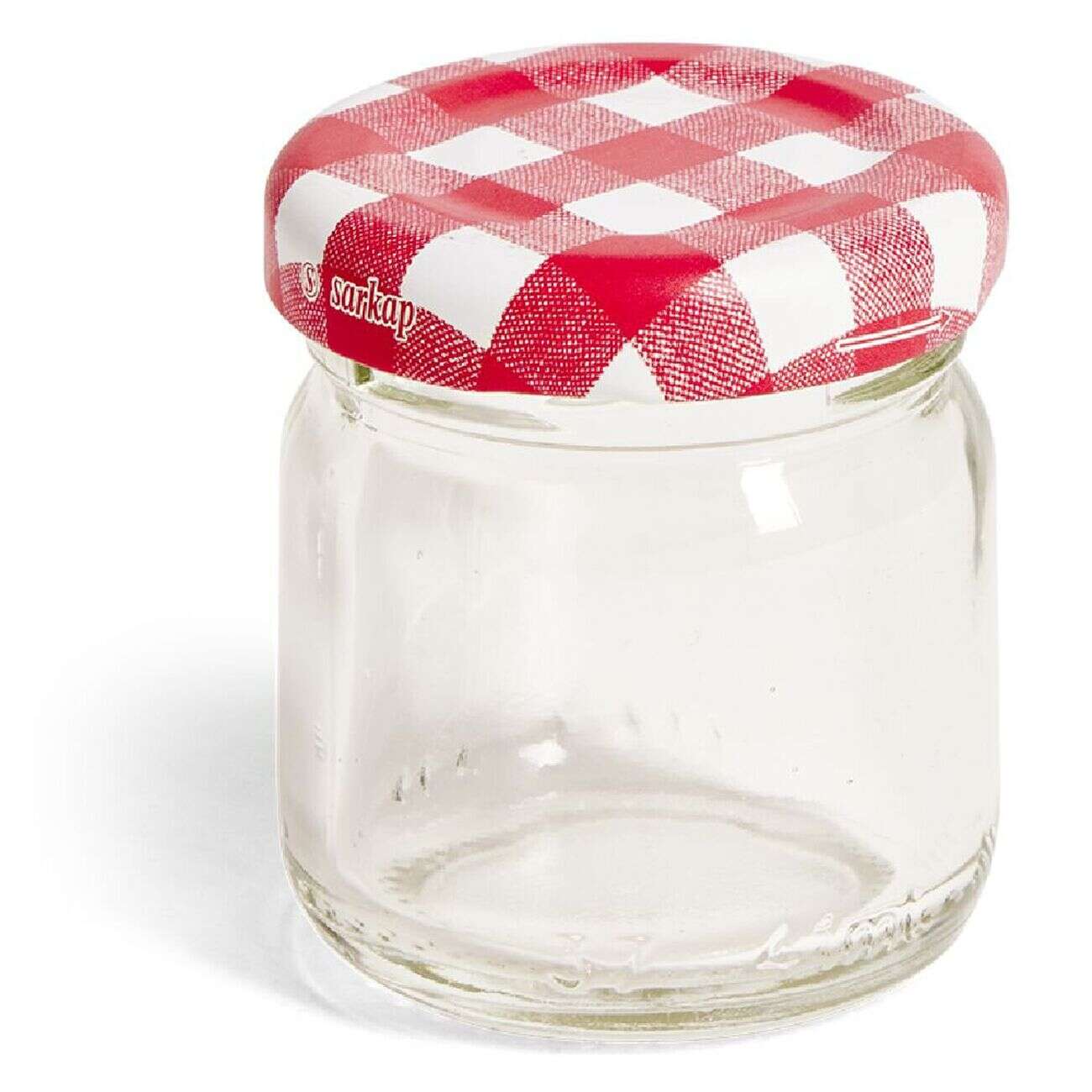 Lot de 6 pots à confiture acier et verre Ø4,5xH4,6cm