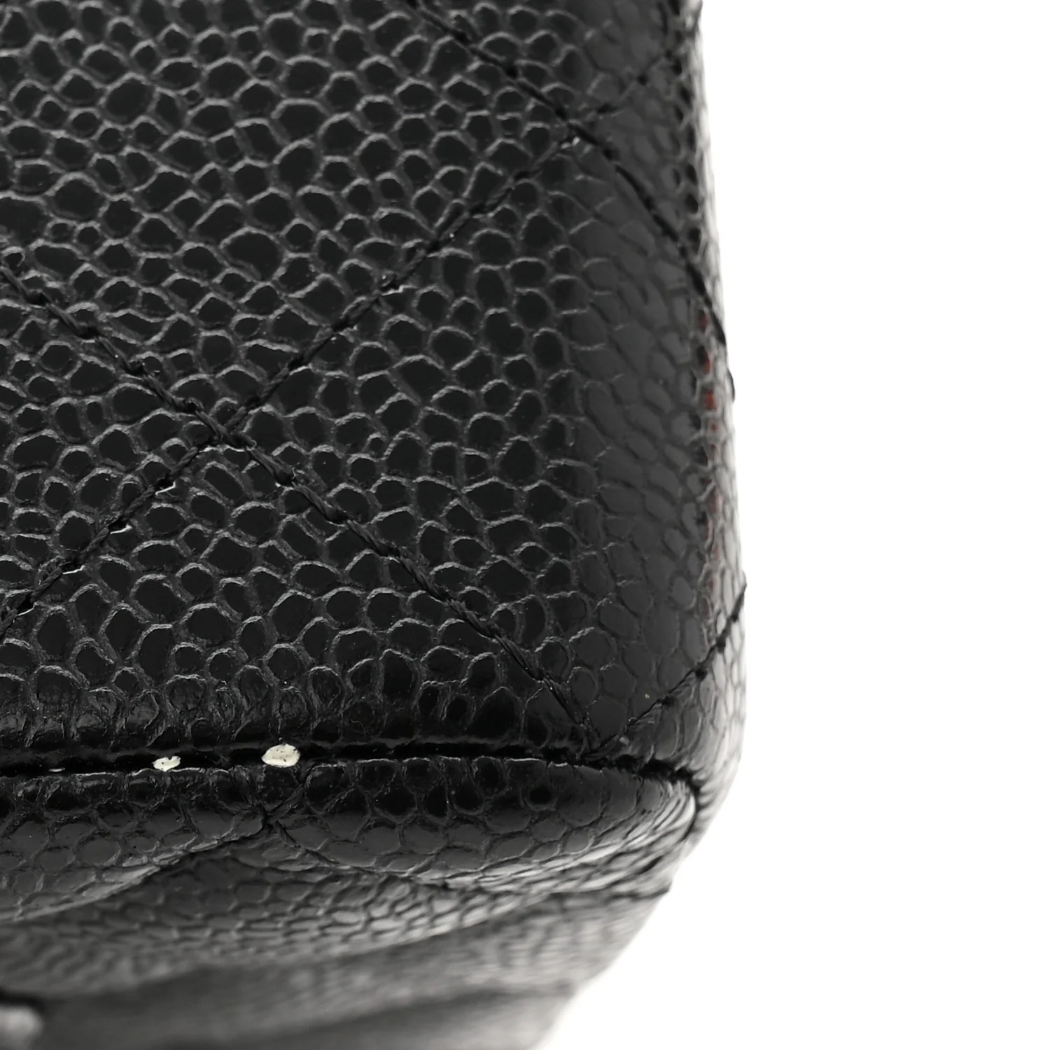 Caviar Quilted Small Double Flap Black