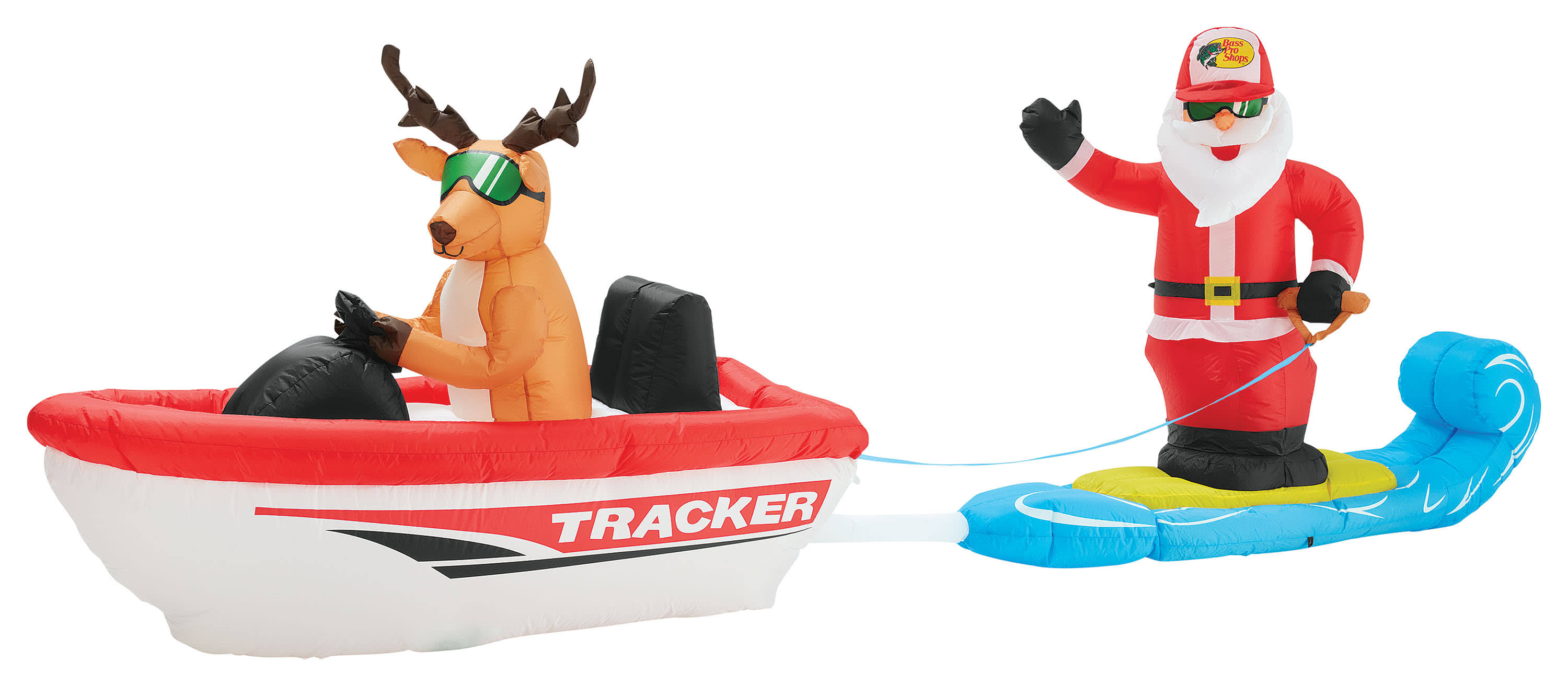 Bass Pro Shops Inflatable Wakeboarding Santa
