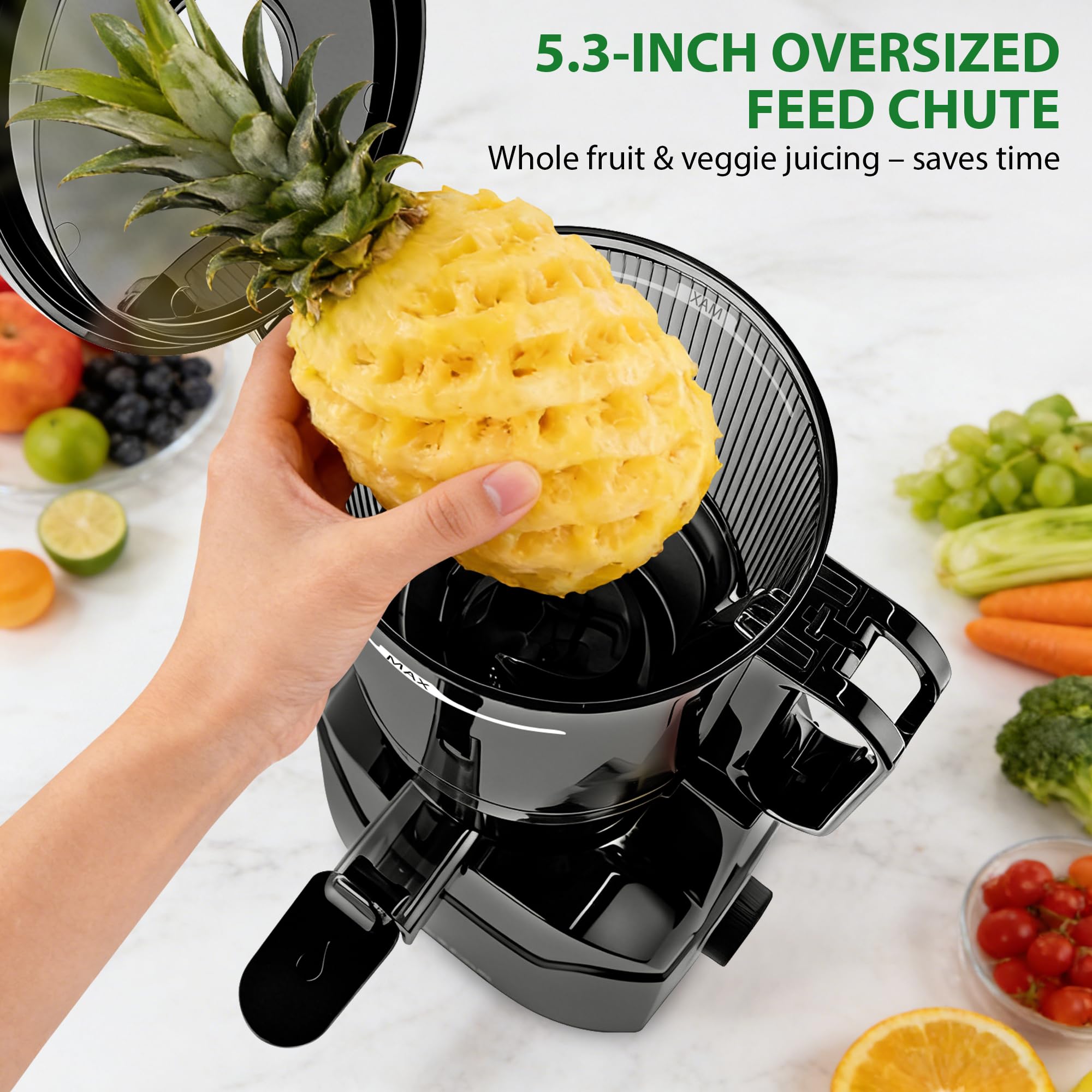 Juicer Machines, 2-in-1 Cold Press Juicer Strainer (Juice & Sorbet) | 5.3