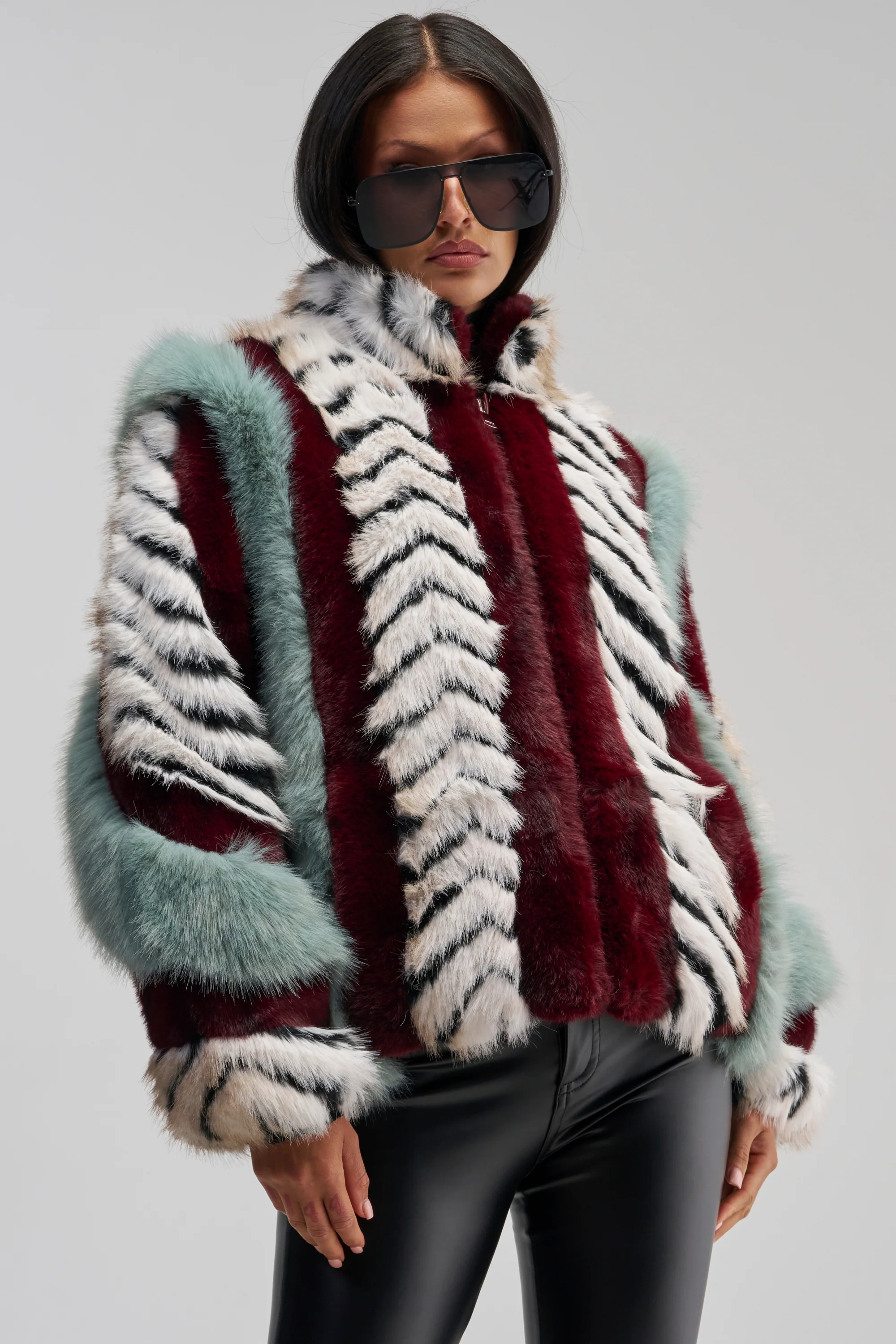 HAVE IT ALL PANELED FUR COAT - Akira Store
