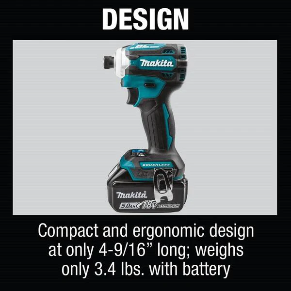 18V LXT Lithium ion Brushless 2 pc Combo Kit 5 0Ah with bonus 18V LXT Brushless 4 1/2 / 5 in X LOCK Angle Grinder Image 8