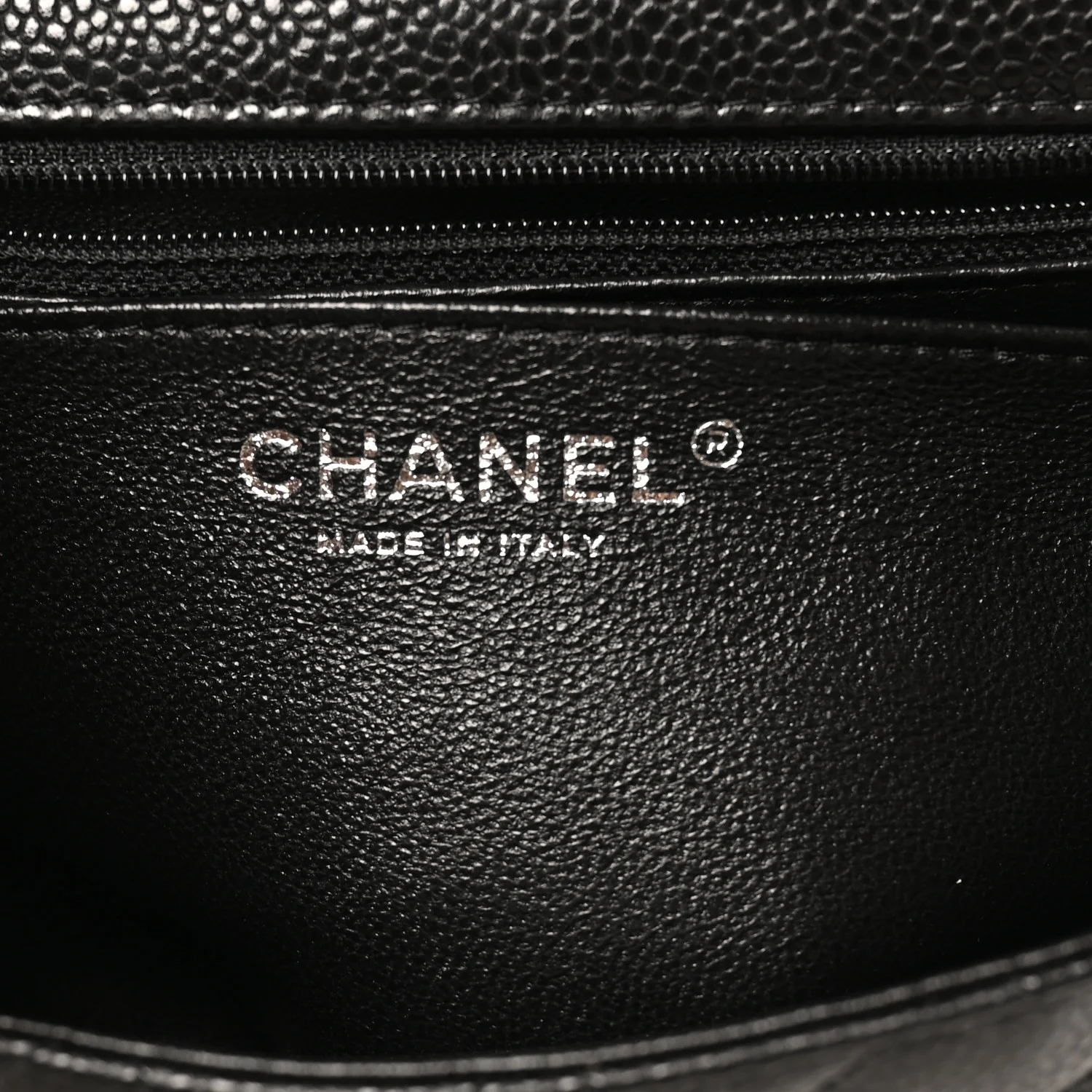 Caviar Quilted Mini Square Flap Black