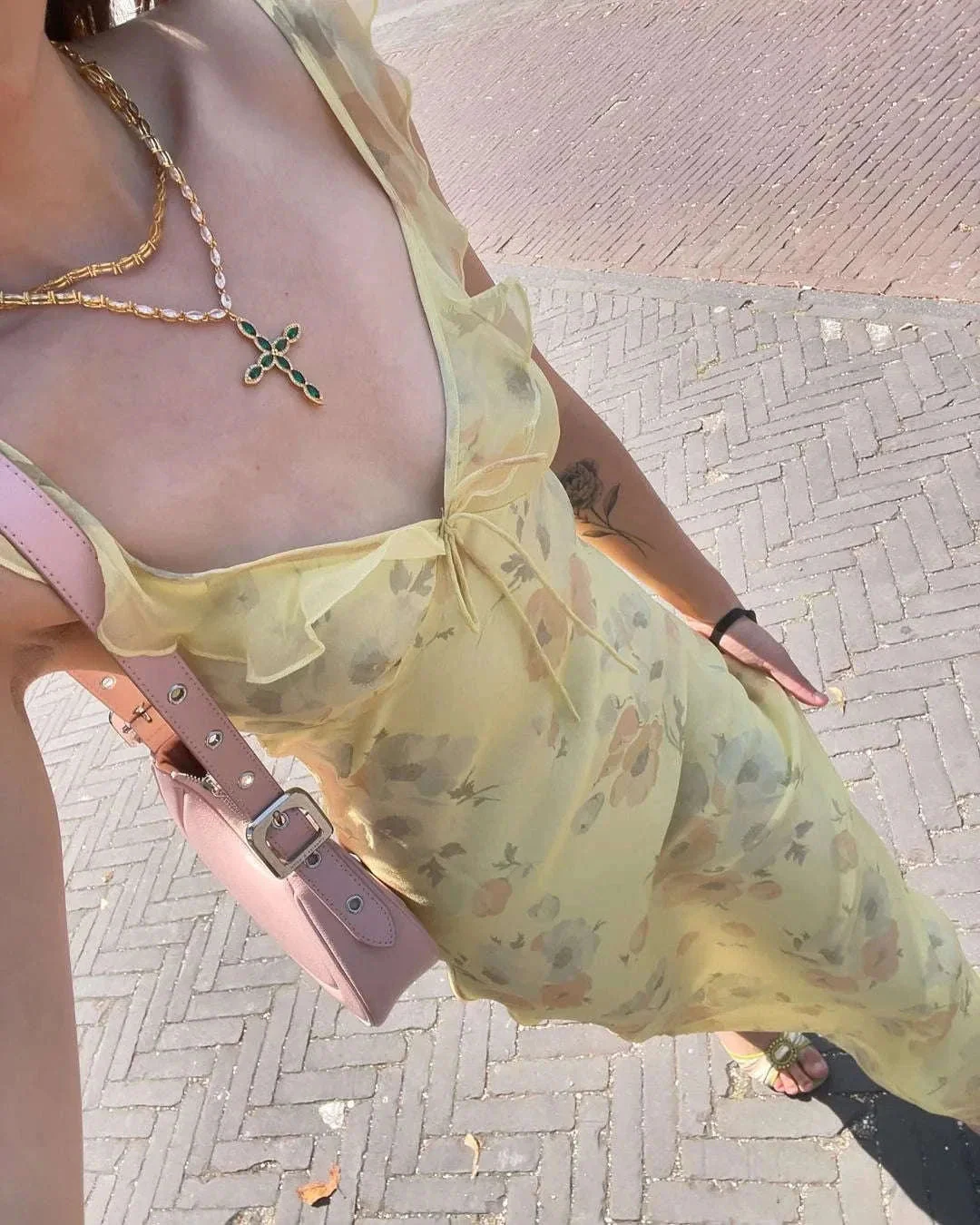 Robe Maxi Dos Nu Plongeant Fleurie Mode Été
