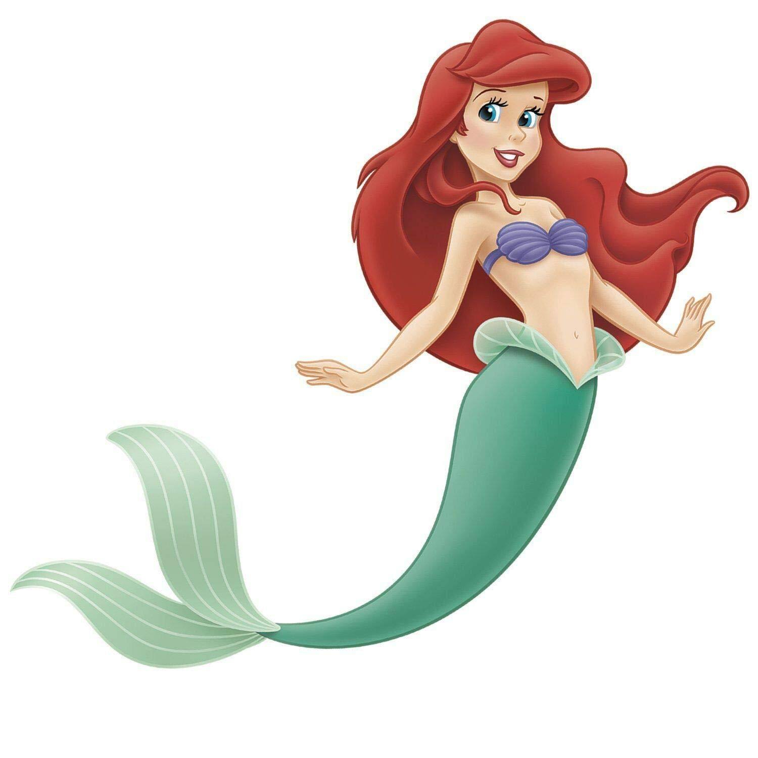 The Little Mermaid Ariel Giant & Sofia The First Princess Nursery Wall Decal Decor Sticker Party Decoration (The Little Mermaid)