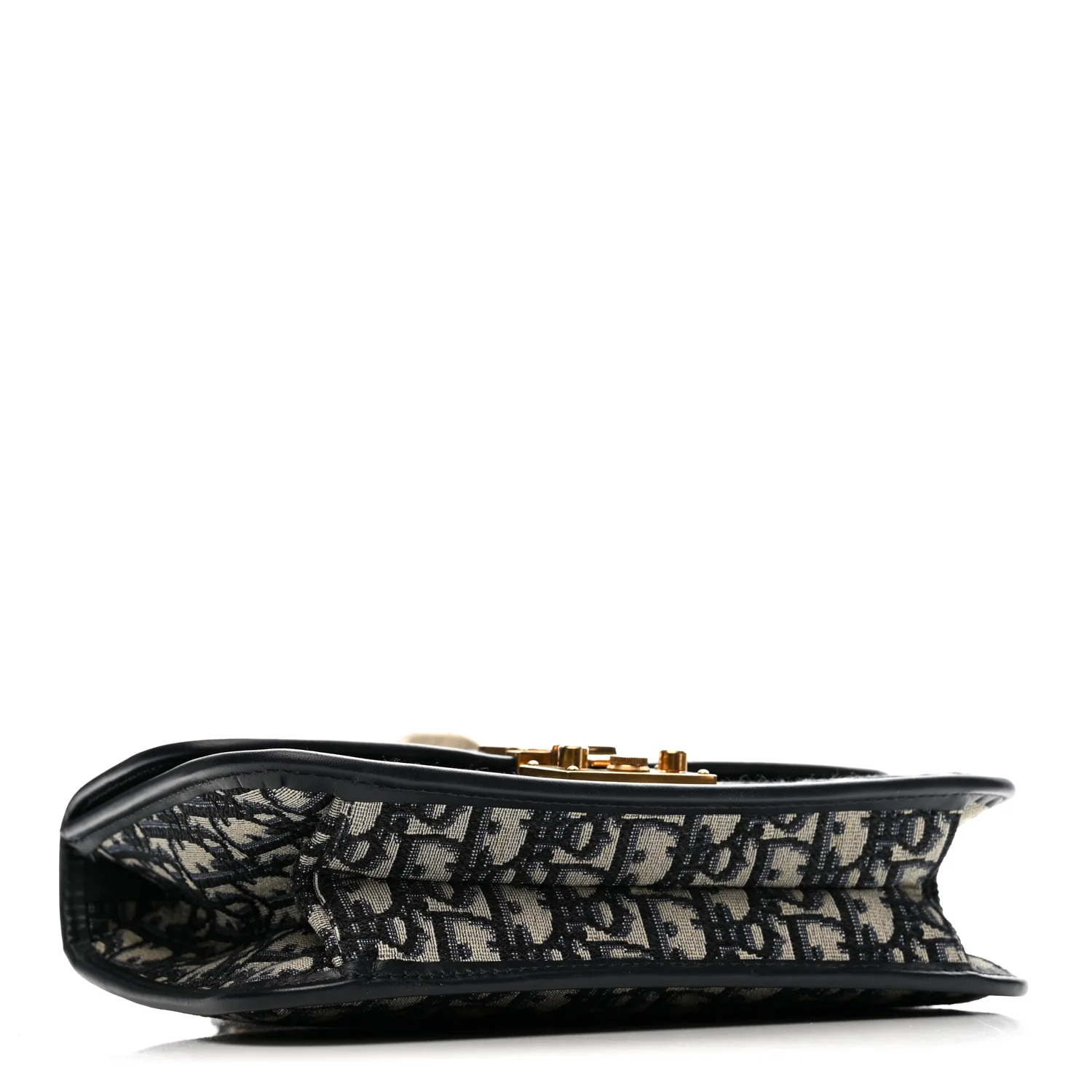 Oblique Small DiorAddict Flap Bag Navy Blue