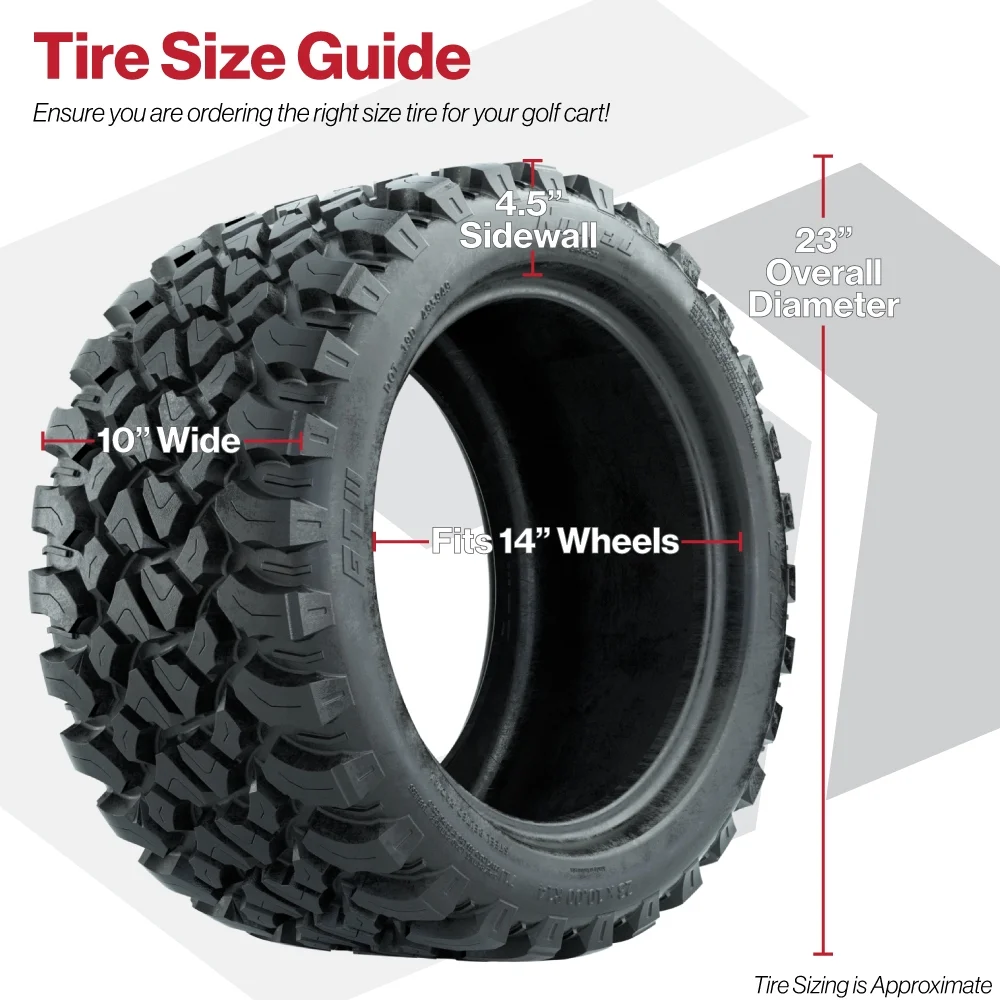 GTW 23x10 - R14 Nomad Steel Belted Radial All-Terrain Golf Cart Tire