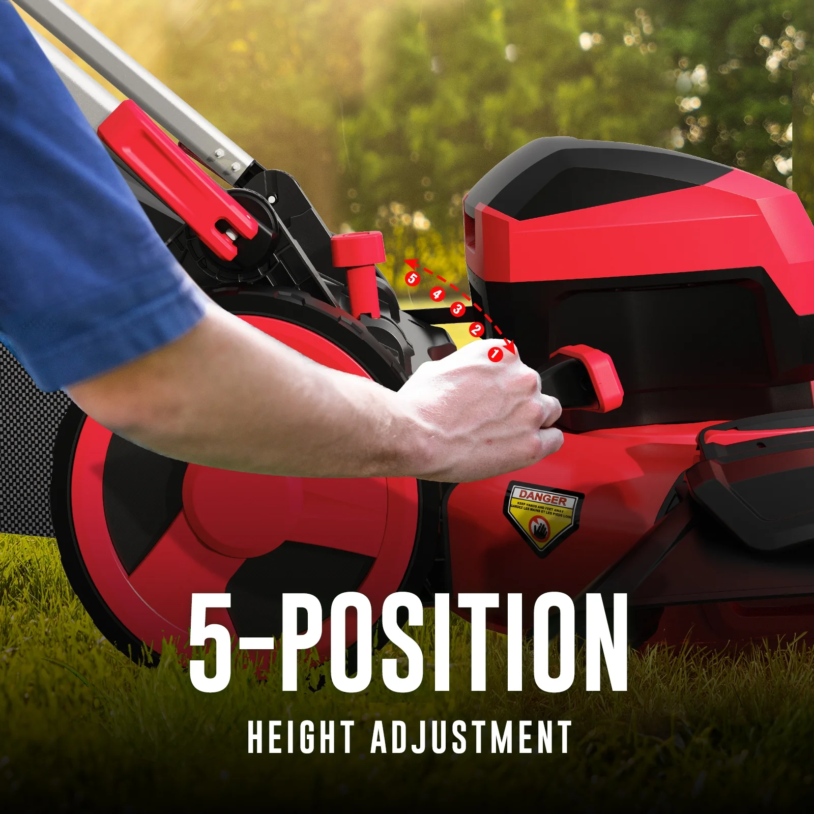 80V 22-inch Self-Propelled Cordless Lawn Mower with 6.0Ah Battery and Charger - Image 6