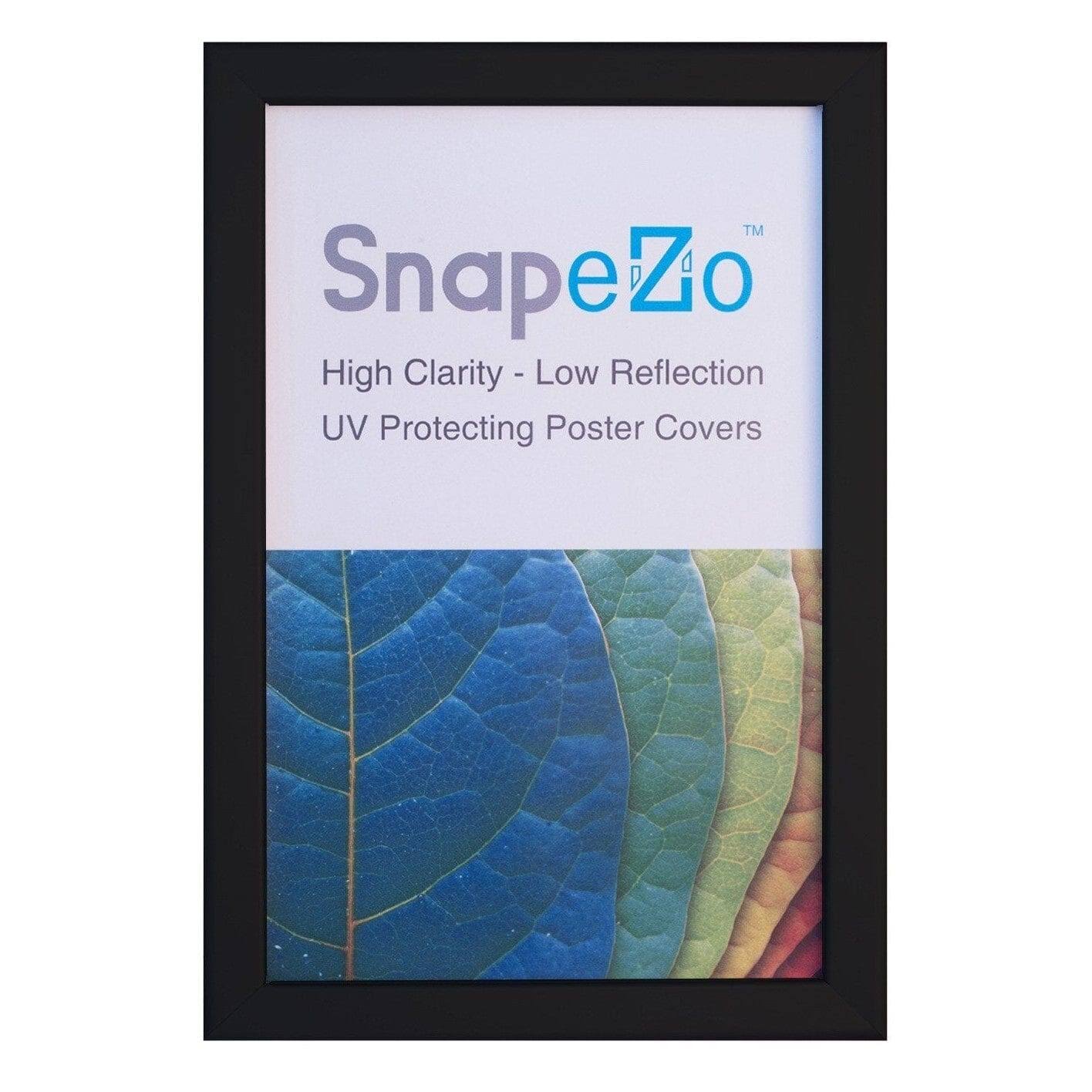 SnapeZo Weather Resistant Black Poster Frame 8.5x11 Inches, Outdoor Profile, Outdoor Poster Display Unit