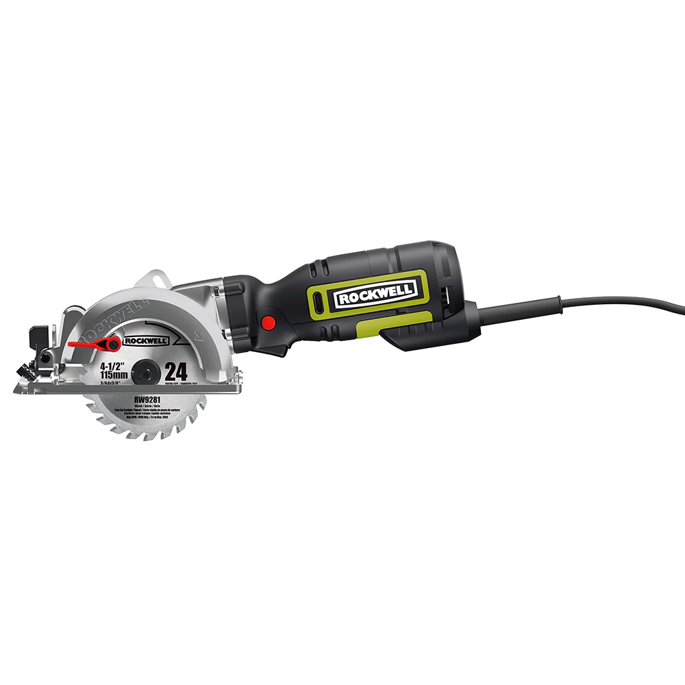 Rockwell RK3441K 4-1/2 5 Amp Compact Corded Circular Saw Tool Kit, 3500 RPM
