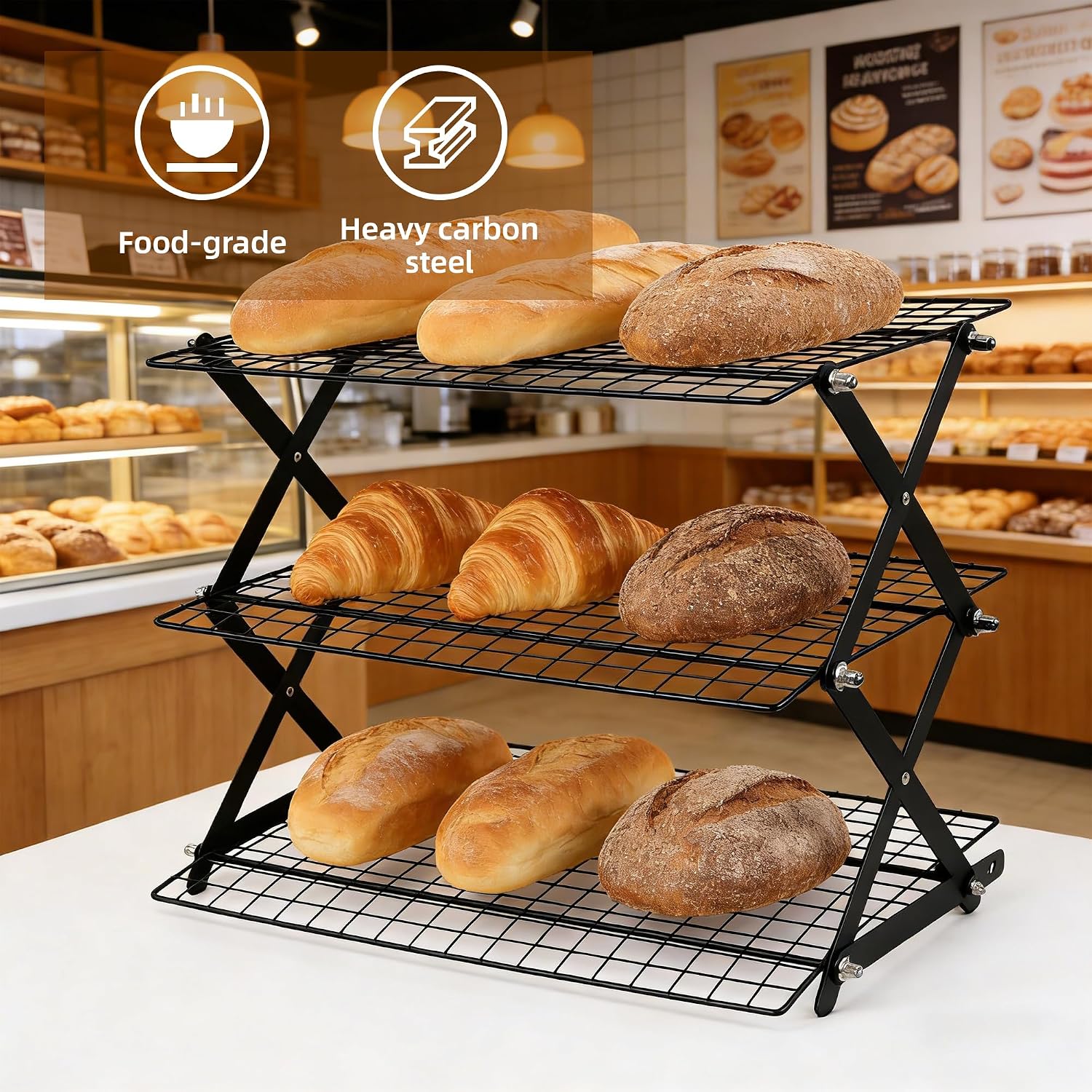 3 Tier Collapsible Cooling Rack Sourdough Cooling Rack 17