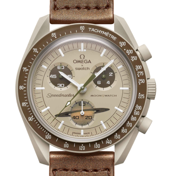 [Super Clone]Swatch x Omega SO33T100 Bioceramic Moonswatch Mission to Saturn