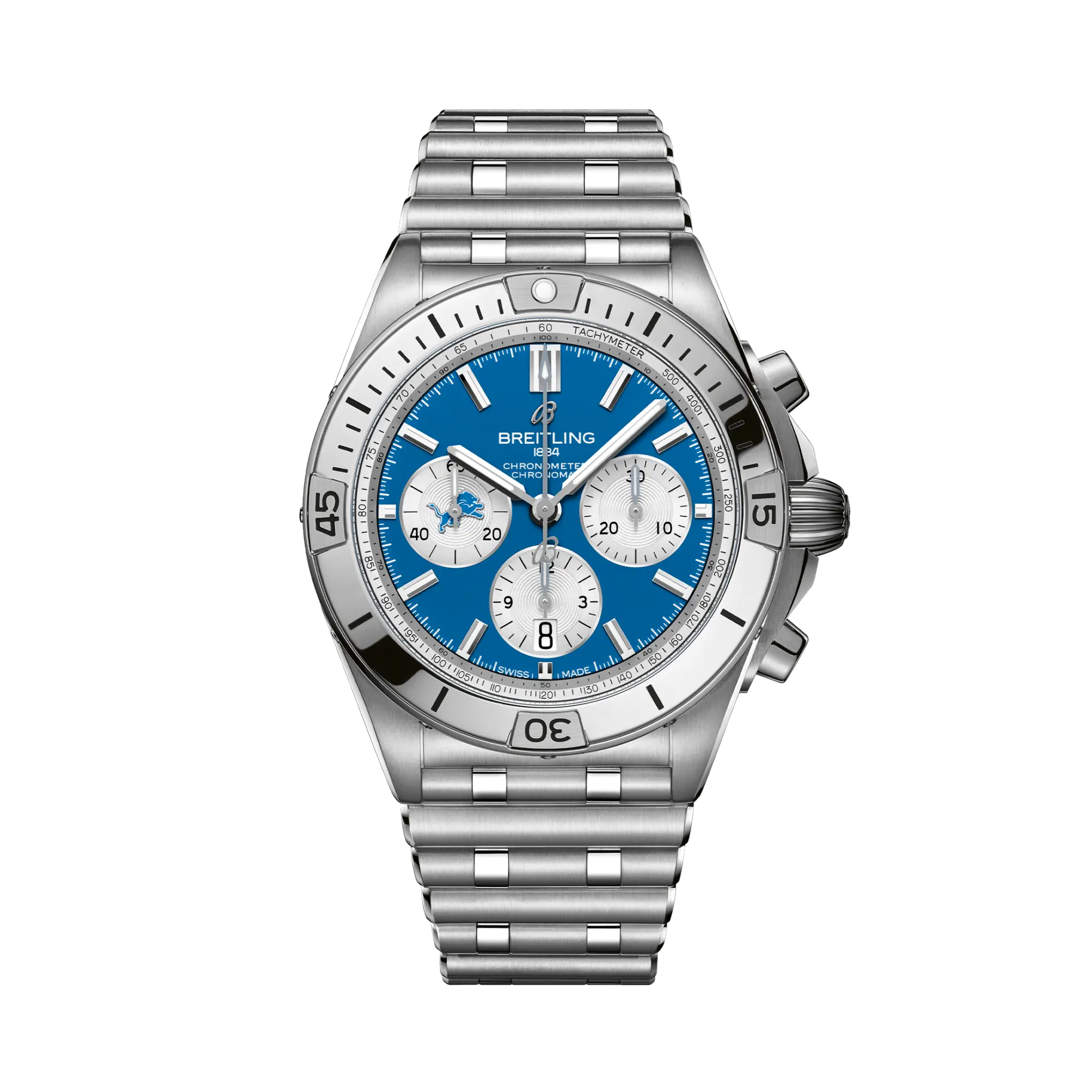 【Super Clone】Breitling Chronomat B01 42 NFL Detroit Lions Edition AB01342B1CCA1