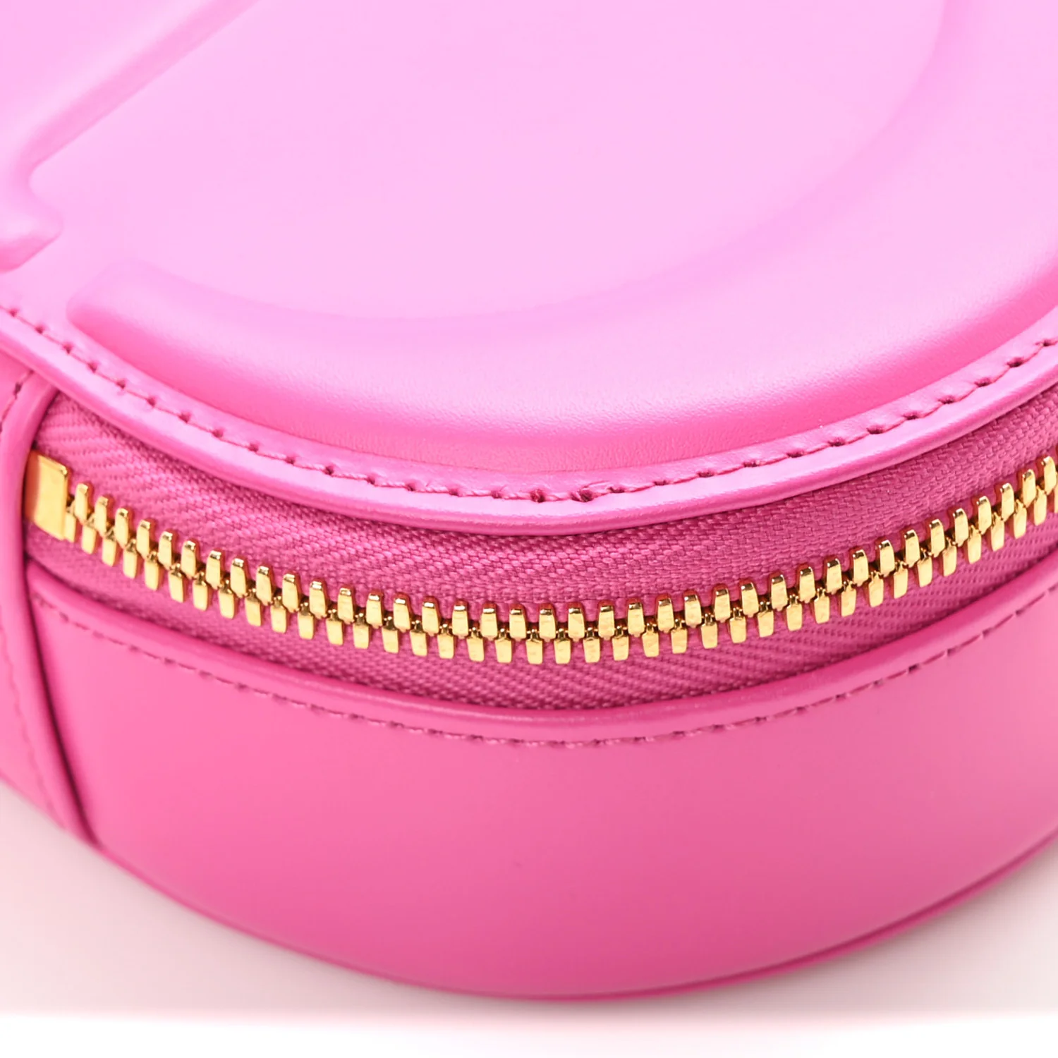 Calfskin CD Signature Oval Crossbody Camera Bag Rani Pink