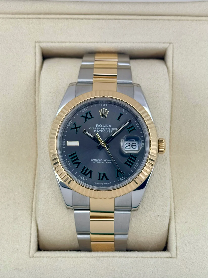 [Super Clone]RLX  Datejust 41mm Two-Tone Yellow Gold Fluted Bezel 