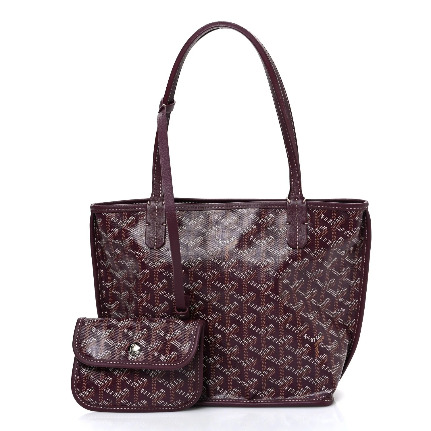 Goyardine Reversible Mini Anjou Burgundy