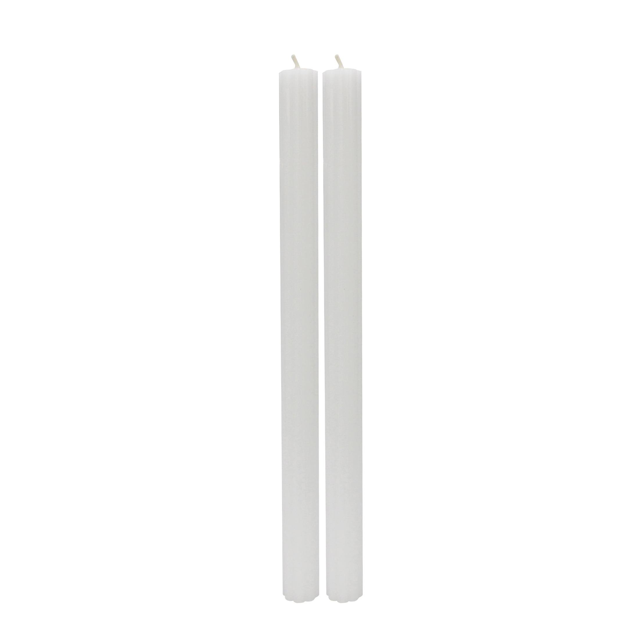 Better Homes & Gardens Unscented Taper Candles - White - 11 in