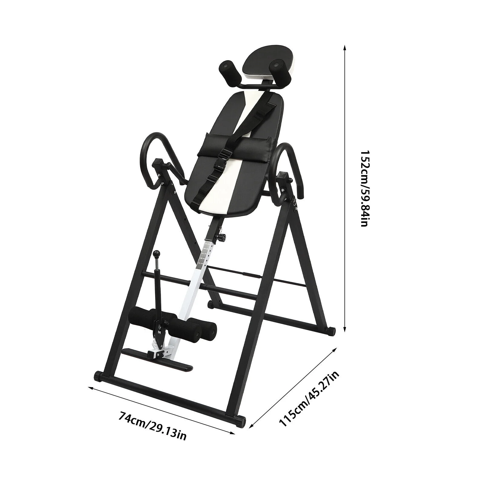 Foldable Inversion Table Advanced Back Pain Ankle Relief Gravity Fitness - Image 4