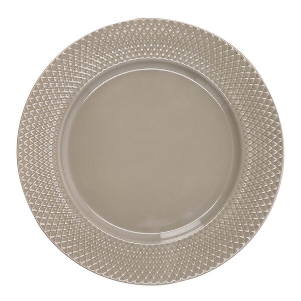 Rhombe Earth middagstallerken 27 cm clay