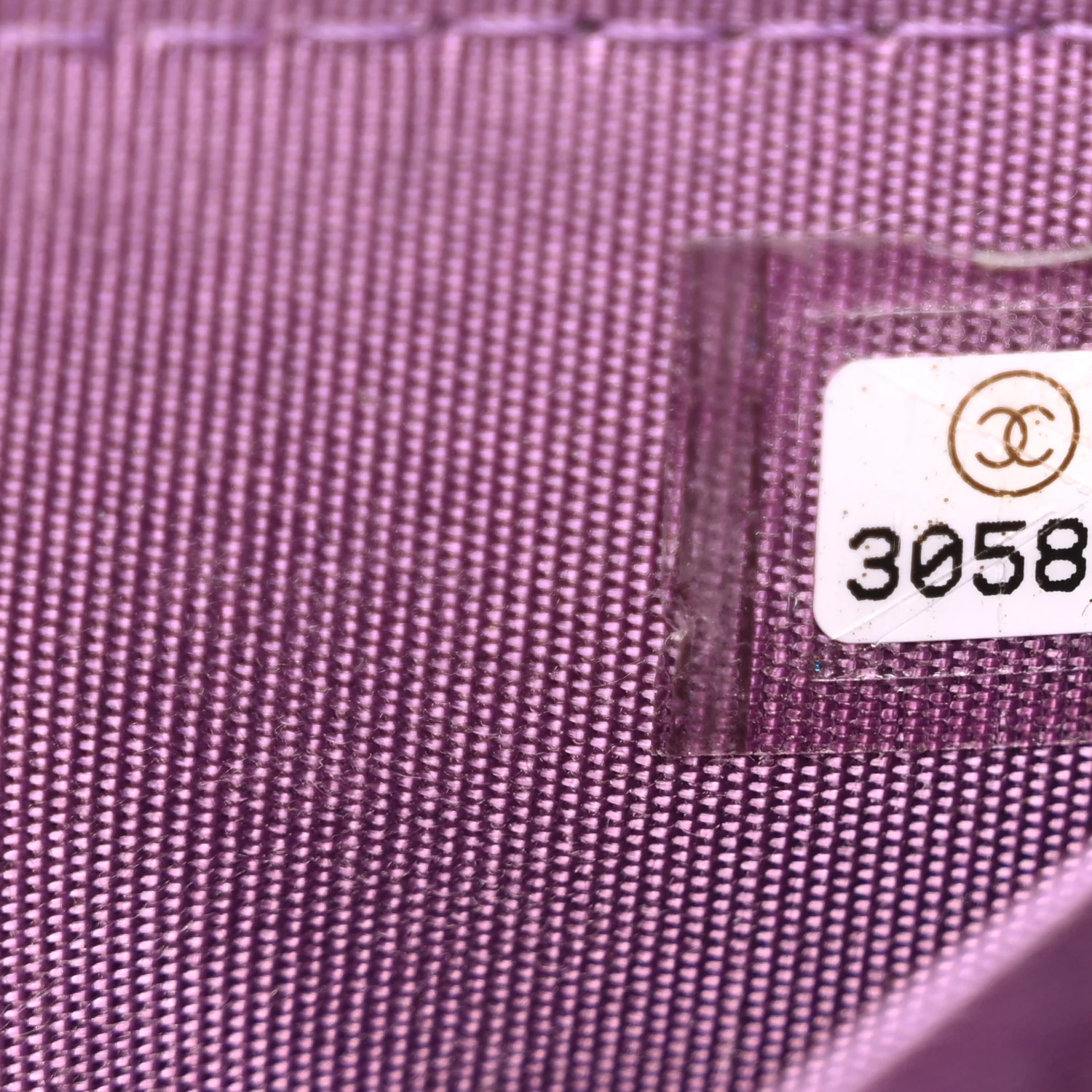 Shiny Lambskin Quilted Extra Mini Flap Purple