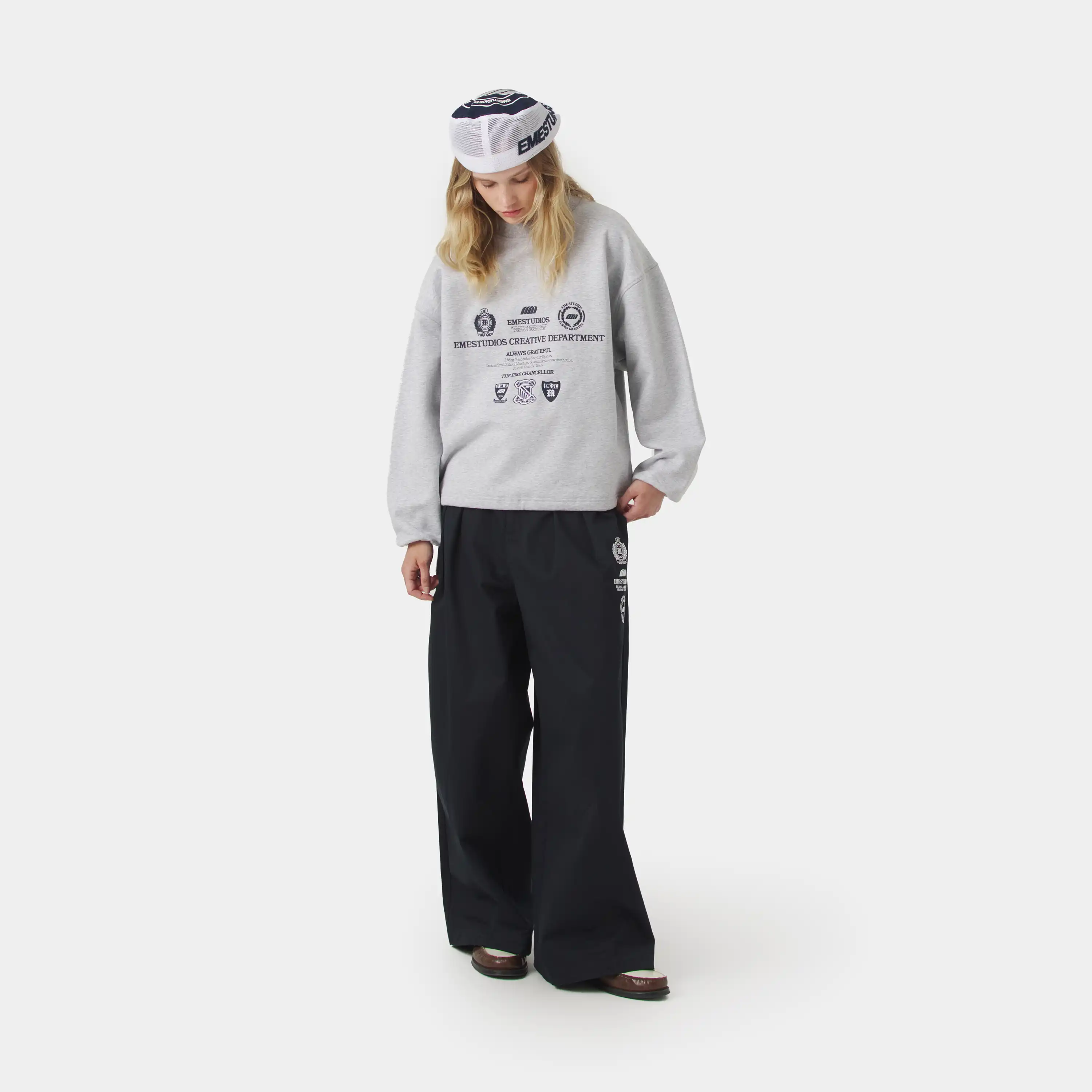 Chancellor Heather Grey Oversized Crewneck