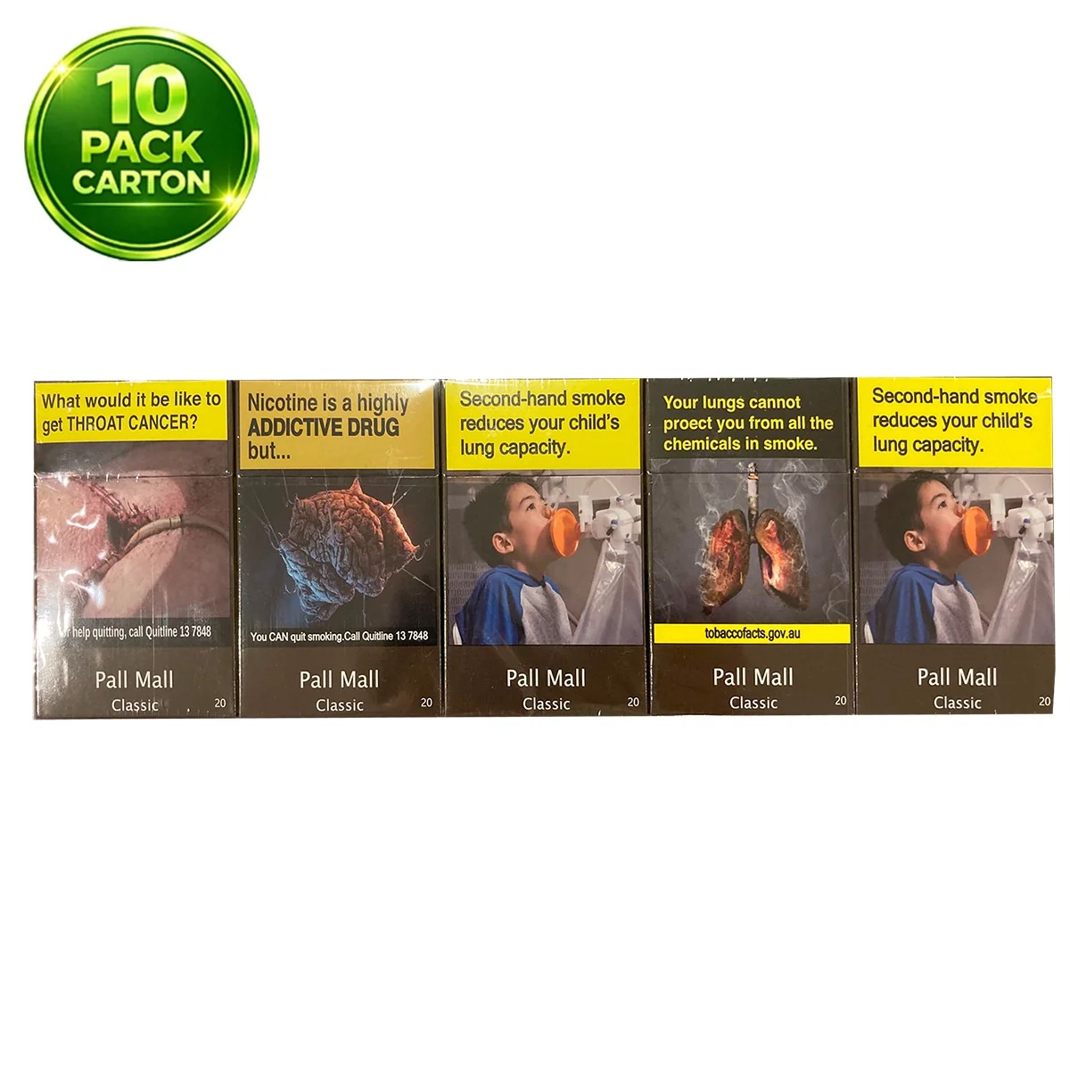 Pall Mall Classic 20s Cigarettes x 10 Packs /1 Carton