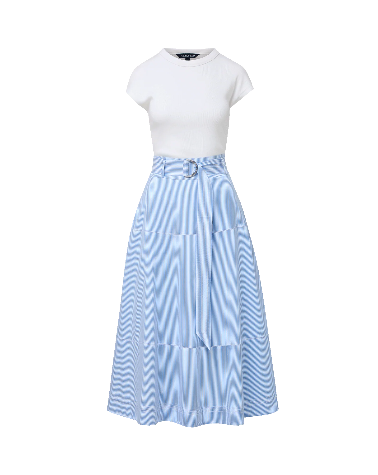 Belmar Mixed-Media Midi Dress
