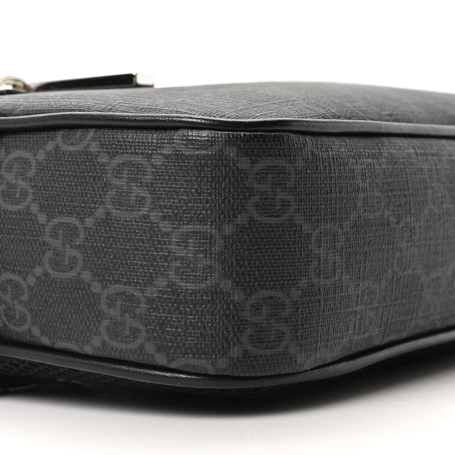 Soft GG Supreme Monogram Web Belt Bag Black Grey
