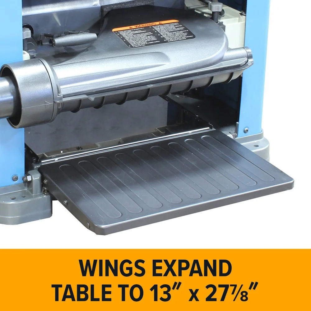 BA9-1020164 IP-1306 15 Amp 2 HP 10000 RPM Spiral Cutterhead with 26 Carbide Inserts 6 in. Max Height Expandable Table Dual Dust Ports 13 in. Benchtop Planer - Image 9