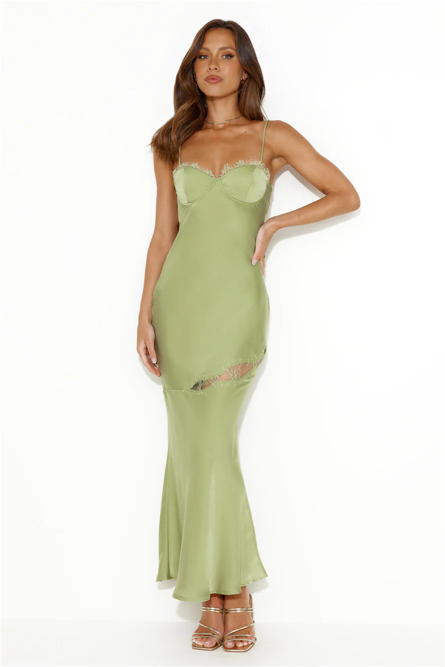 Go Lights Maxi Dress Green