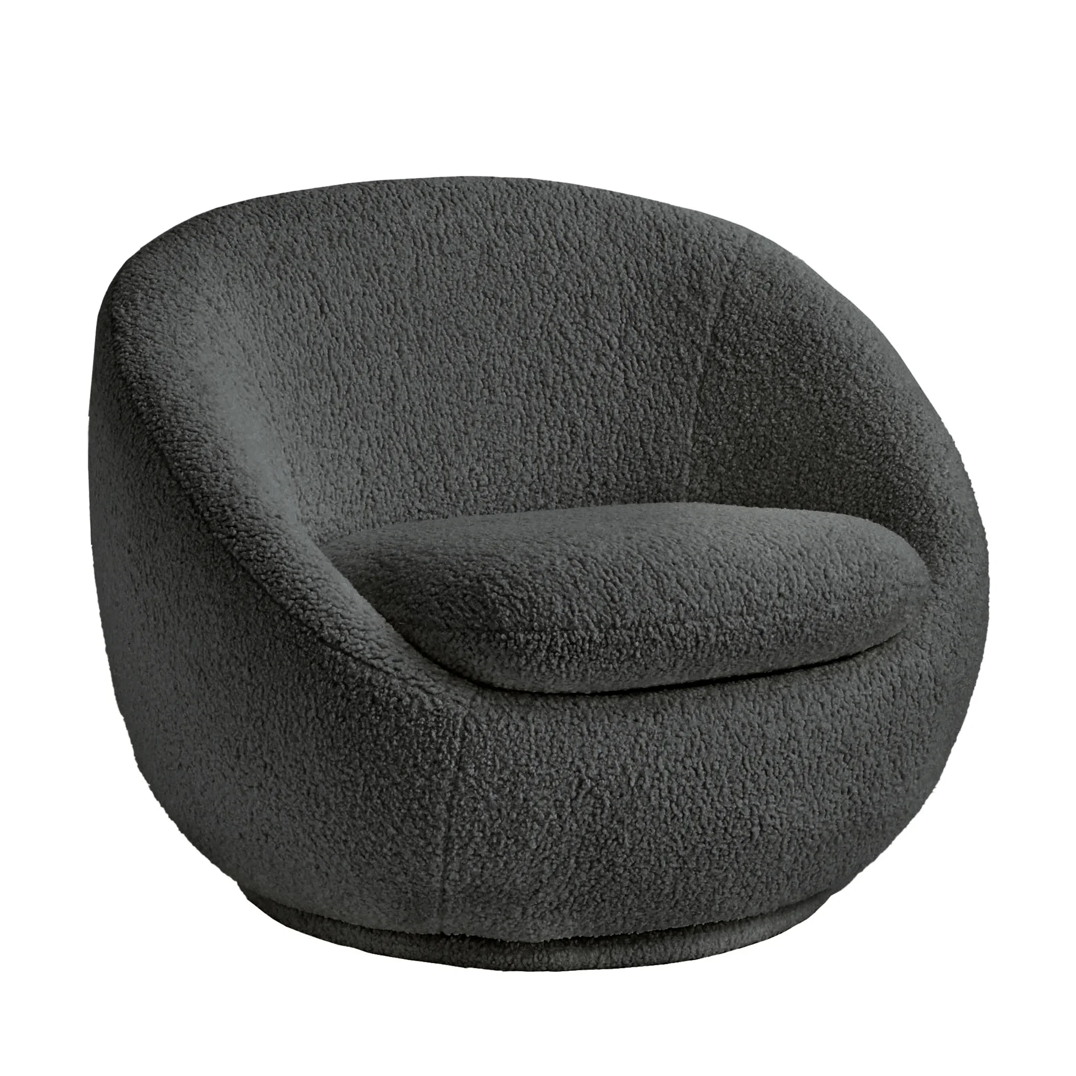 Better Homes & Gardens Mira Swivel Accent Chair, Cream Shearling
