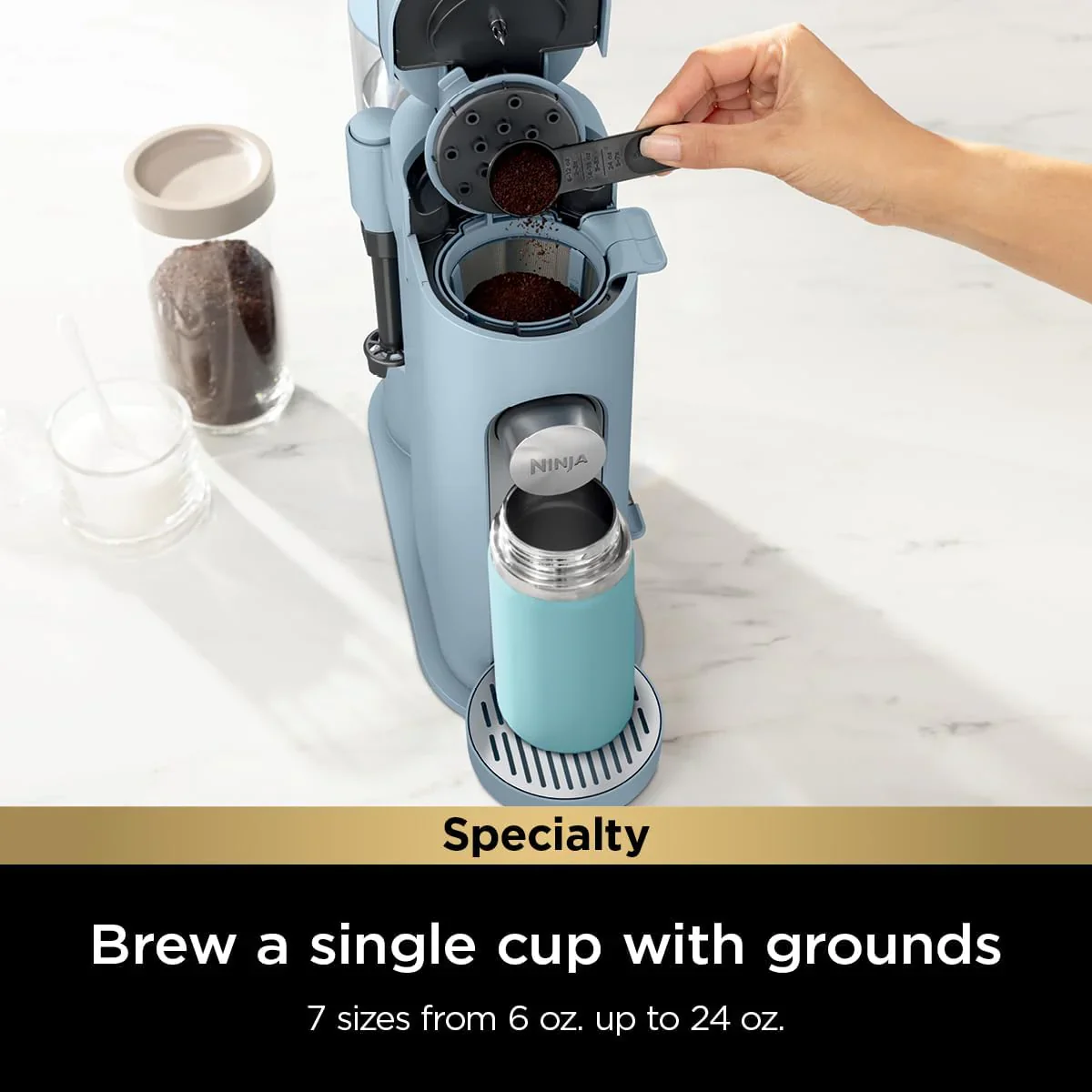 Cafetière Ninja à dosettes individuelles, compatible K-Cup, 4 méthodes d'infusion