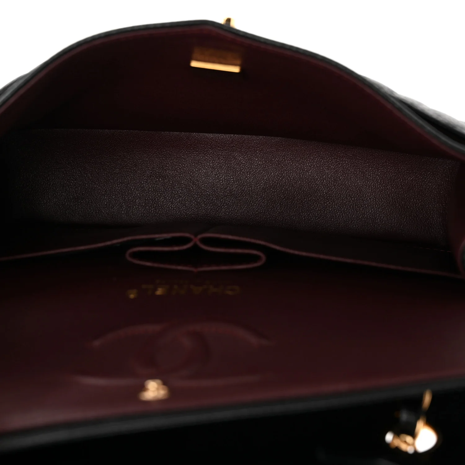 Caviar Quilted Small Double Flap Black