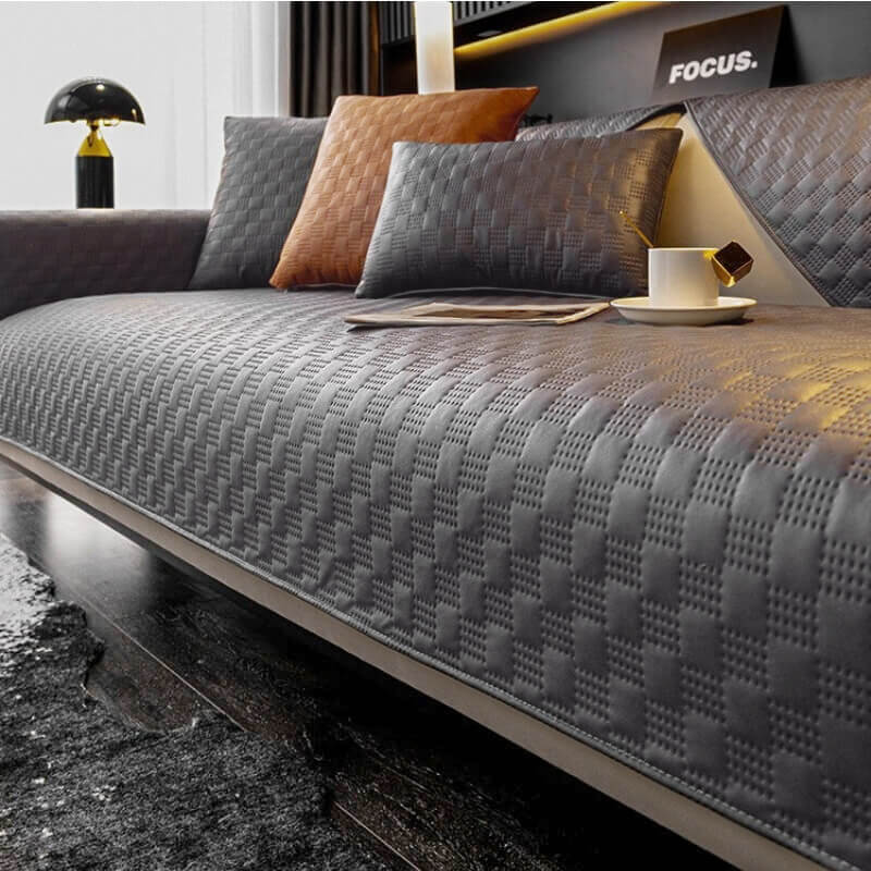 Water-resistant Leathaire Fabric Sofa Cover Furniture Protection Couch Cover