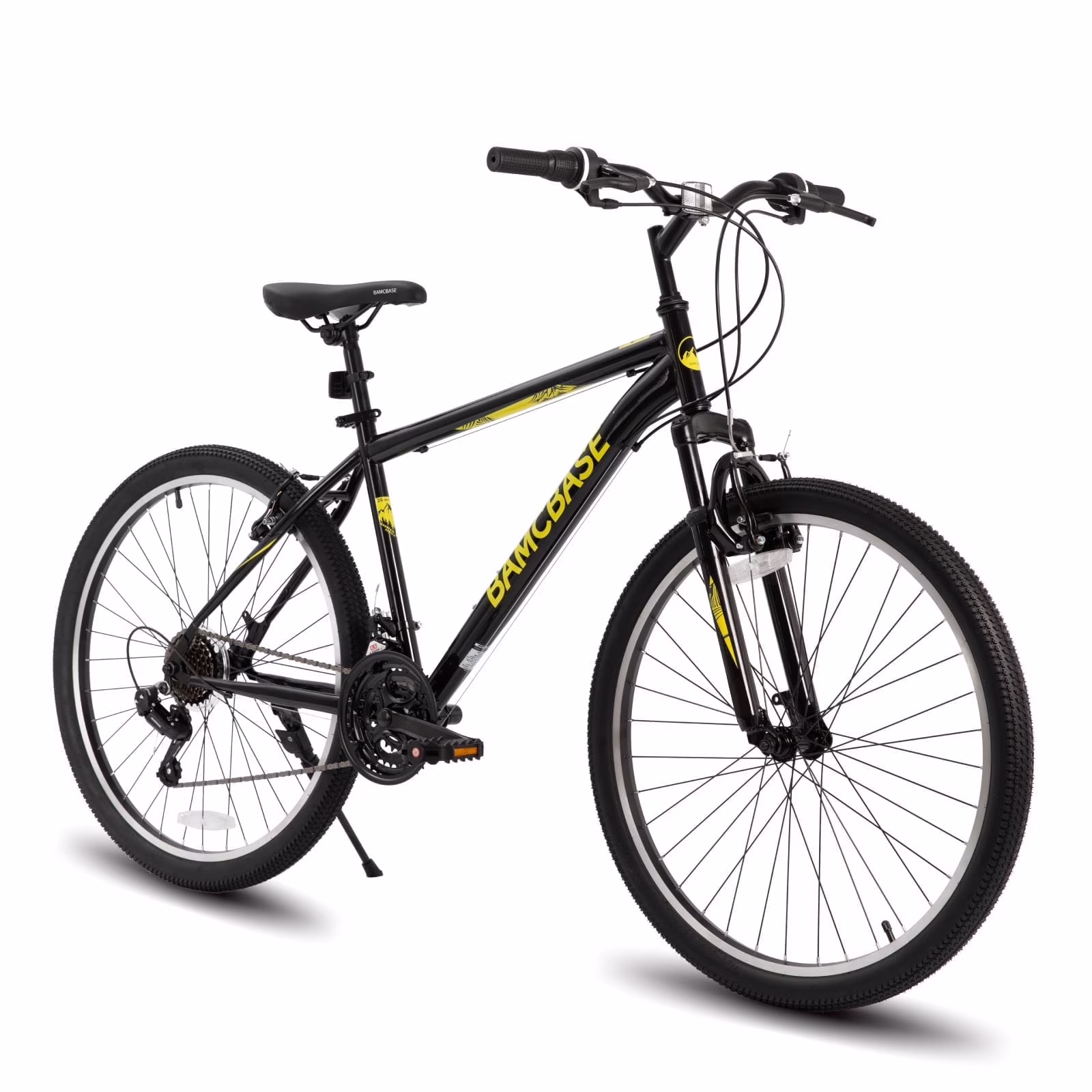 Hiland 26 27.5 29 in Mountain Bike, Mens Womens MTB with 21 Speeds, High - Tensile Steel Frame, V Brake, Hardtail Bicycle for Adults