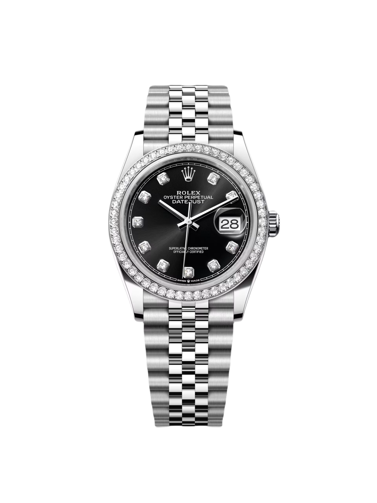 【Super Clone】RLX  Datejust 36mm 126284 Black Dial Jubilee bracelet