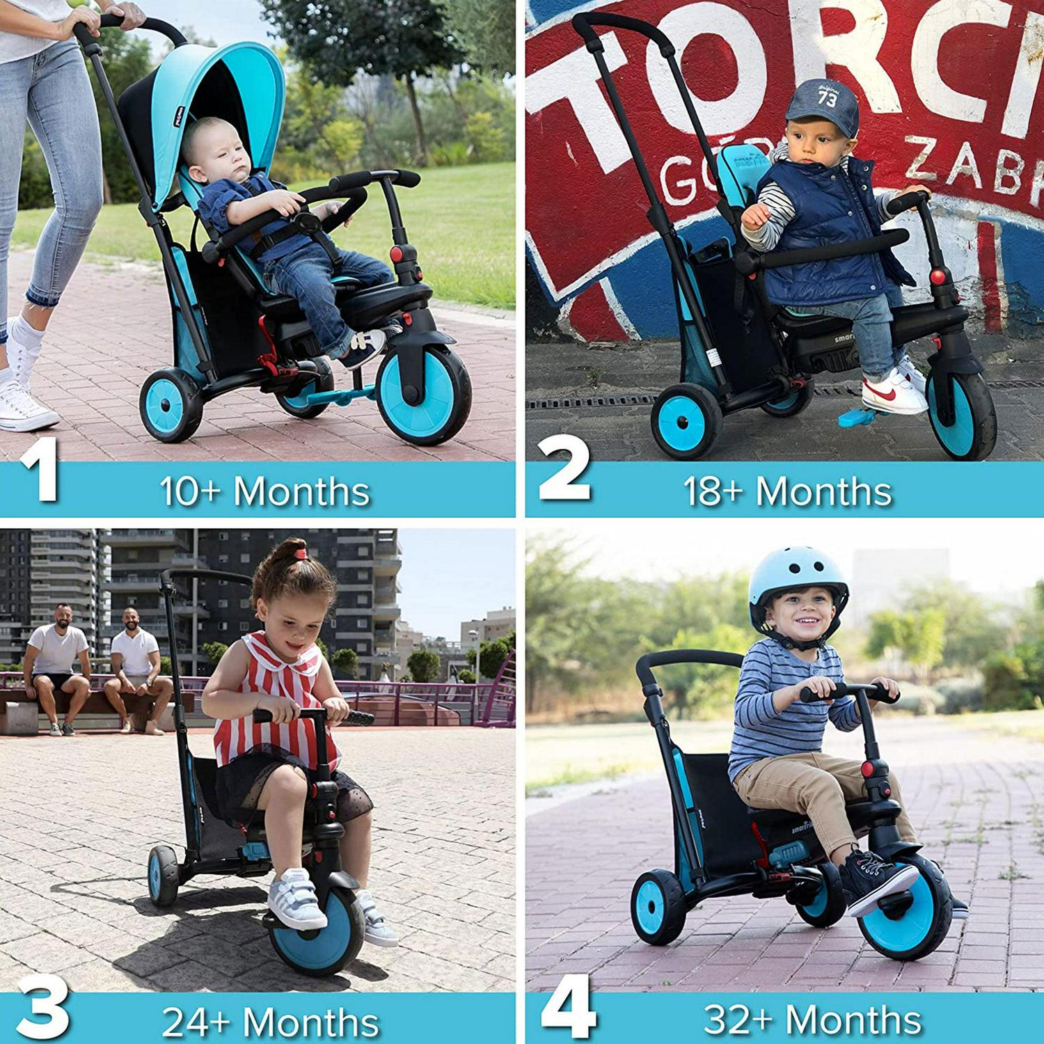 5 in 1 Modular Toddler Stroller Tricycle with 1 Handed Steering - Image 6