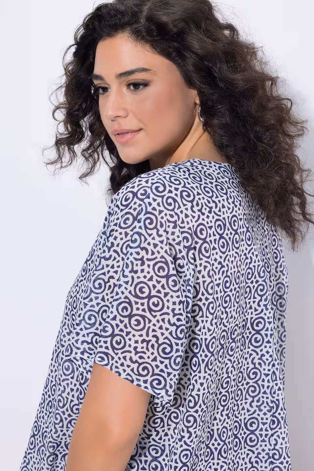 Printed Split Neck Blouse